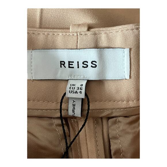Reiss pants Ember slim fit high rise trousers tan size 4 - Picture 5 of 6